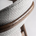 Silla de madera de fresno y poliéster en color marrón mate – detalle