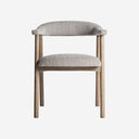 Silla de madera de fresno y poliéster en color marrón natural 57 x 55 x 74 cm