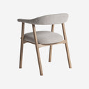 Silla de madera de fresno y poliéster en color marrón natural 57 x 55 x 74 cm