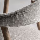 Silla de madera de fresno y poliéster en color marrón natural 57 x 55 x 74 cm – detalle