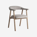 Silla de madera de fresno y poliéster en color marrón natural 57 x 55 x 74 cm