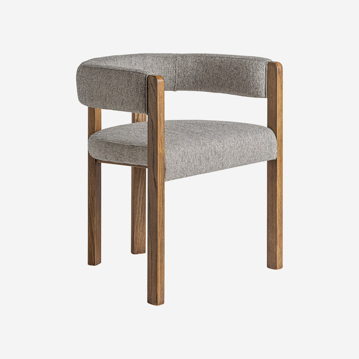 Silla de madera de fresno y poliéster en color marrón natural 59 x 56 x 69 cm