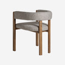 Silla de madera de fresno y poliéster en color marrón natural 59 x 56 x 69 cm