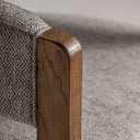 Silla de madera de fresno y poliéster en color marrón natural 59 x 56 x 69 cm – detalle