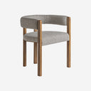 Silla de madera de fresno y poliéster en color marrón natural 59 x 56 x 69 cm