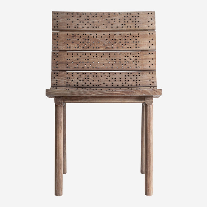 Silla de madera de olmo en color marrón (pack de 2)