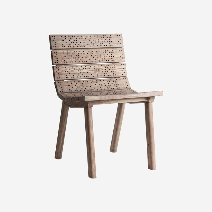 Silla de madera de olmo en color marrón (pack de 2)