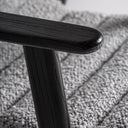 Silla de madera de olmo y poliéster con brazos – Negro / 62 x 64 x 80 cm – detalle
