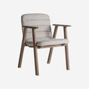 Silla de madera de olmo y poliéster con brazos