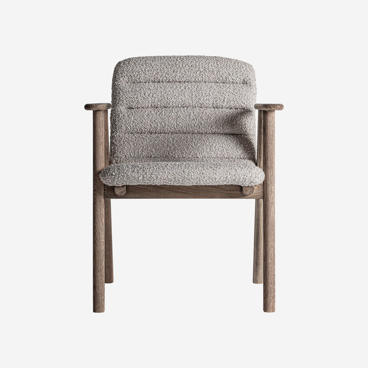 Silla de madera de olmo y poliéster con brazos