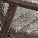 Silla de madera de olmo y poliéster con brazos – detalle