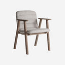 Silla de madera de olmo y poliéster con brazos