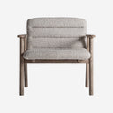 Silla de madera de olmo y poliéster en color marrón claro