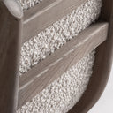 Silla de madera de olmo y poliéster en color marrón claro (pack de 2) – detalle