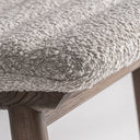 Silla de madera de olmo y poliéster en color marrón claro (pack de 2) – detalle