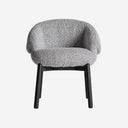 Silla de madera de olmo y poliéster envolvente