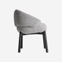 Silla de madera de olmo y poliéster envolvente