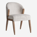 Silla de madera de pino y poliéster en color marrón claro