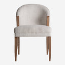 Silla de madera de pino y poliéster en color marrón claro