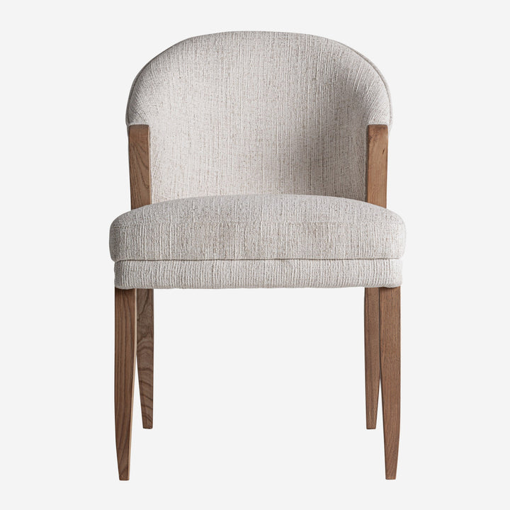 Silla de madera de pino y poliéster en color marrón claro