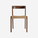 Silla de madera de roble y fibra natural en color marrón (pack de 2)