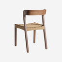 Silla de madera de roble y fibra natural en color marrón (pack de 2)