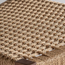 Silla de madera de roble y fibra natural en color marrón (pack de 2) – detalle