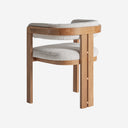 Silla de madera de roble y poliéster en color marrón 58 x 55 x 71 cm