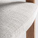 Silla de madera de roble y poliéster en color marrón 58 x 55 x 71 cm – detalle