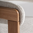 Silla de madera de roble y poliéster en color marrón 58 x 55 x 71 cm – detalle