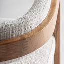 Silla de madera de roble y poliéster en color marrón 58 x 55 x 71 cm – detalle
