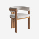 Silla de madera de roble y poliéster en color marrón 58 x 55 x 71 cm