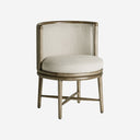 Silla de madera de roble y poliéster en color marrón 60 x 78 cm