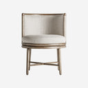 Silla de madera de roble y poliéster en color marrón 60 x 78 cm
