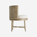 Silla de madera de roble y poliéster en color marrón 60 x 78 cm
