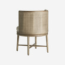 Silla de madera de roble y poliéster en color marrón 60 x 78 cm