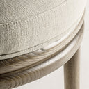 Silla de madera de roble y poliéster en color marrón 60 x 78 cm – detalle