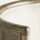 Silla de madera de roble y poliéster en color marrón 60 x 78 cm – detalle