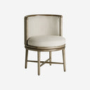 Silla de madera de roble y poliéster en color marrón 60 x 78 cm