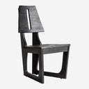 Silla de madera de teca en color negro