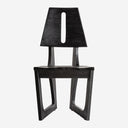 Silla de madera de teca en color negro