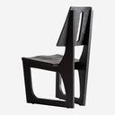 Silla de madera de teca en color negro