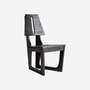 Silla de madera de teca en color negro