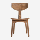 Silla de madera de teca reciclada en color marrón (pack de 2)