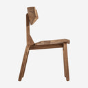 Silla de madera de teca reciclada en color marrón (pack de 2)