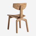 Silla de madera de teca reciclada en color marrón (pack de 2)