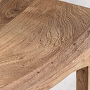 Silla de madera de teca reciclada en color marrón (pack de 2) – detalle