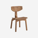 Silla de madera de teca reciclada en color marrón (pack de 2)