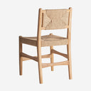 Silla de madera de teca y cáñamo en color marrón claro (pack de 2)