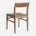Silla de madera de teca y cuerda en color marrón 45 x 50 x 80 cm (pack de 2)